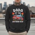 Dada Of The Birthday Boy Fire Truck Firefighter 1St Party Men Sweatshirt