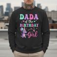 Dada Of The Birthday For Girl Dinosaur T-Rex Party Family Men Sweatshirt