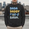 Dada Daddy Dad Bruh Fathers Day Blue Dog Men Sweatshirt