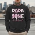 Dada Of Little Miss Onederful First Birthday Girl Bow Men Sweatshirt