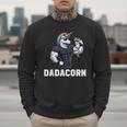 Dadacorn Unicorn Dad Papa Father's Day Daughter Men Sweatshirt