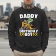 Daddy Of The Birthday Boy Dinosaur Construction Worker Truck Men Sweatshirt