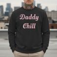 Daddy Chill Pink Distressed Men Sweatshirt Daddy Chill Pink Distressed Men Sweatshirt