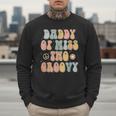 Daddy Dad Two Groovy Second Birthday Retro 2nd Bday Party Men Sweatshirt