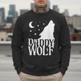 Daddy Wolf Matching Family Tribe Wolves Moon Men Sweatshirt Daddy Wolf Matching Family Tribe Wolves Moon Men Sweatshirt
