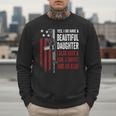 Daughter Gun Shovel Alibi Mom Dad Guns Joke -ON Back Men Sweatshirt Daughter Gun Shovel Alibi Mom Dad Guns Joke -ON Back Men Sweatshirt