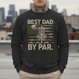 Disc Golf Frisbee Best Dad Par Camo US Flag Golfer Men Sweatshirt
