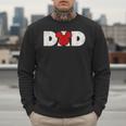 Disney Mickey And Friends Dad Mickey Distressed Text Logo Men Sweatshirt