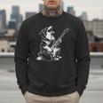 Dog Guitarist Guitar Australian Shepherd Dad Mom Men Sweatshirt