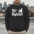 The Dogfather Tee Fathers Day Dad Dog Lover Schnauzer For Men Women Girls Kids Men Sweatshirt
