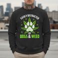 Dogs And Weed Dad Mom Dog Lover Cannabis Marijuana For Men Women Men Sweatshirt