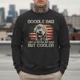Doodle Dad Goldendoodle Regular Dad But Cooler American Flag Men Sweatshirt
