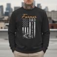 Farmer Dad Like A Normal Dad Only Cooler USA Flag Farming Men Sweatshirt