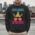 Fathers Day I Wear A Unicorn Shirt Dadacorn Men Sweatshirt