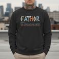 Fathor Like a Dad Just Way Mightier Father's Day Viking Men Sweatshirt