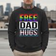 Free Dad Hugs LGBT Gay Pride Month Transgender Rainbow Flag Men Sweatshirt