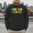 Gamer Aunt Super Auntie Gaming Matching Dad & Mom Kids Men Sweatshirt