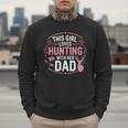 This Girl Loves Hunting With Her Dad Pink Deer Hunter Men Sweatshirt