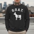 GOAT Number 14 Greatest Of All Time Dad Joke Men Sweatshirt