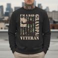 Grandpa Veteran Fathers Day Dad Veteran Camo American Flag Men Sweatshirt