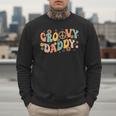 Groovy Daddy Birthday Party Peace Sign Dad 60s 70s Hippie Men Sweatshirt