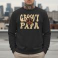 Groovy Papa 70s Aesthetic Nostalgia 1970's Retro Dad Men Sweatshirt