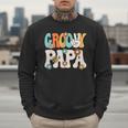 Groovy Papa Dad Retro Hippie 60s 70s Party Outfit Men Men Sweatshirt