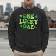 Groovy St Patrick's Day Apparel One Lucky Dad Shirt Small Modern Groovy St Patrick's Day Shirt Men Sweatshirt