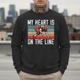 My Heart Is On The Line Football Mom Dad Offensive Lineman Men Sweatshirt