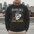 I'm Aging Like a Fine Cigar Skull Dad Retro Adult Men Sweatshirt