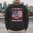 I'm A Dad Grandpa And Veteran Papa Grandpa Fathers Day Men Men Sweatshirt