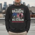 I'm A Dad Grandpa And Veteran Retro Papa Grandpa Men Sweatshirt