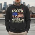 I'm A Dad Papa And Veteran Retro Dad Papa Grandpa Men Sweatshirt