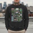 Kid Play Cars On Dad Back Race Track Mat Fathers Day Men Sweatshirt