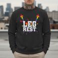 Leg Rest Naughty Dad Joke Vagitarian Lesbian Men Sweatshirt