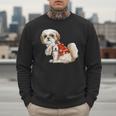 I Love Dad Tattoo Shih Tzu Dad Father's Day Men Sweatshirt