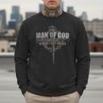 Man Of God Husband Dad Grandpa Cross Christian Men Sweatshirt