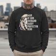 Man Of God Husband Daddy Protector Hero Lion Father's Day Men Sweatshirt