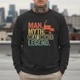 Man Myth Meat Smoker Legend Dad Grillfather BBQ Meat Smoking Men Sweatshirt