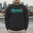 Mermaid Security Birthday Party Matching Dad Boys Men Sweatshirt