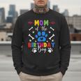 Mom And Dad Mom Of The Birthday Boy Dog Paw Family Matching Men Sweatshirt