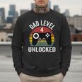 New Dad Shirt Dad Level 4 Unlocked For 4 Kids Gaming Men Sweatshirt