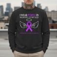 Pancreatic Cancer I Wear Purple In Memory Of My Dad Men Sweatshirt