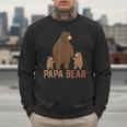 Papa Bear Dad Two Cubs Daddy Bear 2 Kids Father's Day Men Sweatshirt