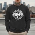 Papa Like A Grandpa Fathers Day Rocker Dad Rock Music Men Men Sweatshirt