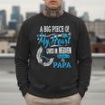 My Papa Lives In Heaven Shirt Memorial Day Papa Dad Grandpa Men Sweatshirt