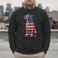 Patriotic Pitbull American Flag 4th Of July Dog Pitbull Dad Men Sweatshirt