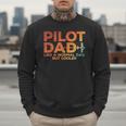 Pilot Dad Art For Men Father Aviation Airplane Pilot Men Sweatshirt