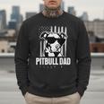 Pitbull Dad Men Pitbull Lover For Dog Dad American Flag Men Sweatshirt