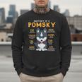 Pomsky Anatomy Dog Mom Dad Men Sweatshirt